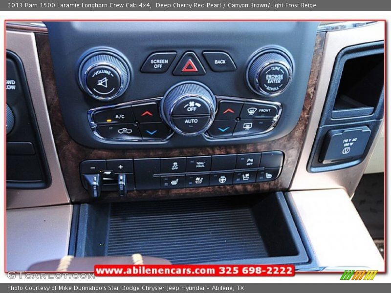Deep Cherry Red Pearl / Canyon Brown/Light Frost Beige 2013 Ram 1500 Laramie Longhorn Crew Cab 4x4