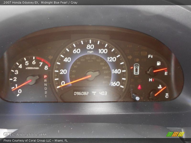 Midnight Blue Pearl / Gray 2007 Honda Odyssey EX