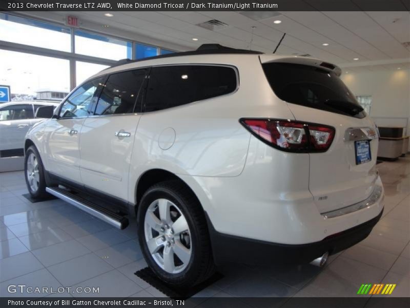 White Diamond Tricoat / Dark Titanium/Light Titanium 2013 Chevrolet Traverse LTZ AWD