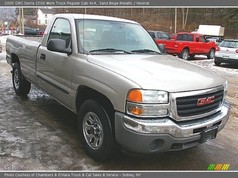 Sand Beige Metallic / Neutral 2005 GMC Sierra 1500 Work Truck Regular Cab 4x4