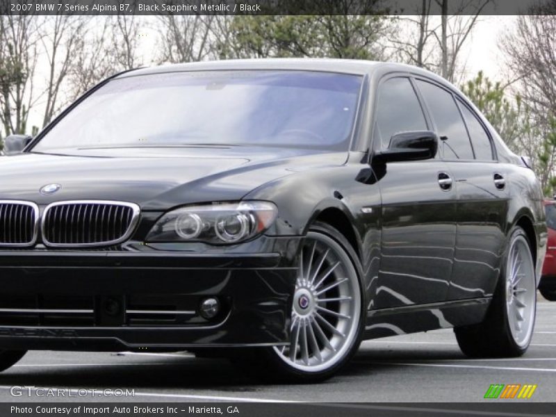 Black Sapphire Metallic / Black 2007 BMW 7 Series Alpina B7