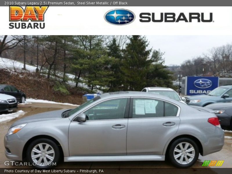 Steel Silver Metallic / Off Black 2010 Subaru Legacy 2.5i Premium Sedan