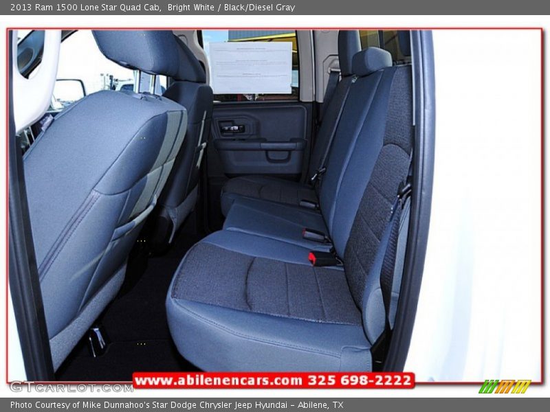 Bright White / Black/Diesel Gray 2013 Ram 1500 Lone Star Quad Cab