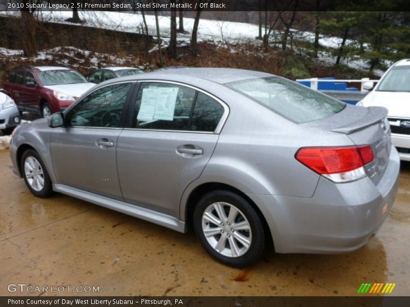 Steel Silver Metallic / Off Black 2010 Subaru Legacy 2.5i Premium Sedan