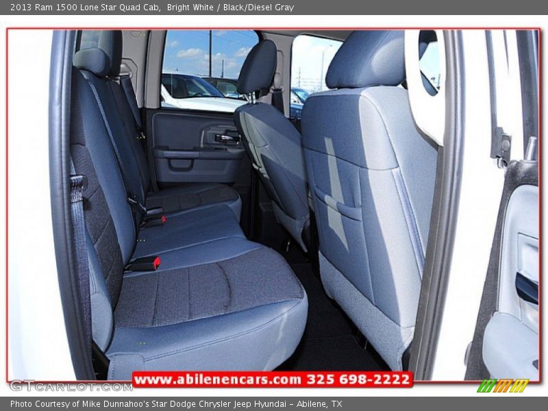 Bright White / Black/Diesel Gray 2013 Ram 1500 Lone Star Quad Cab