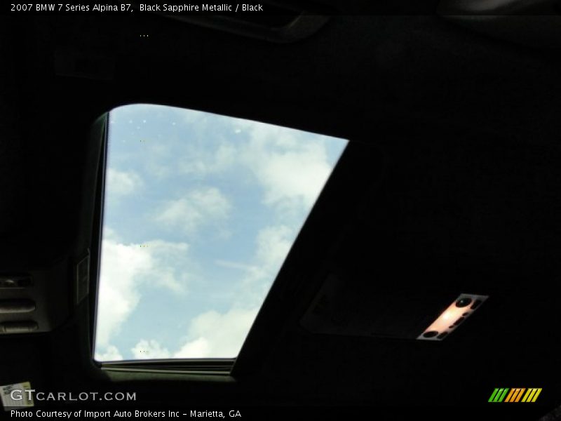 Sunroof of 2007 7 Series Alpina B7