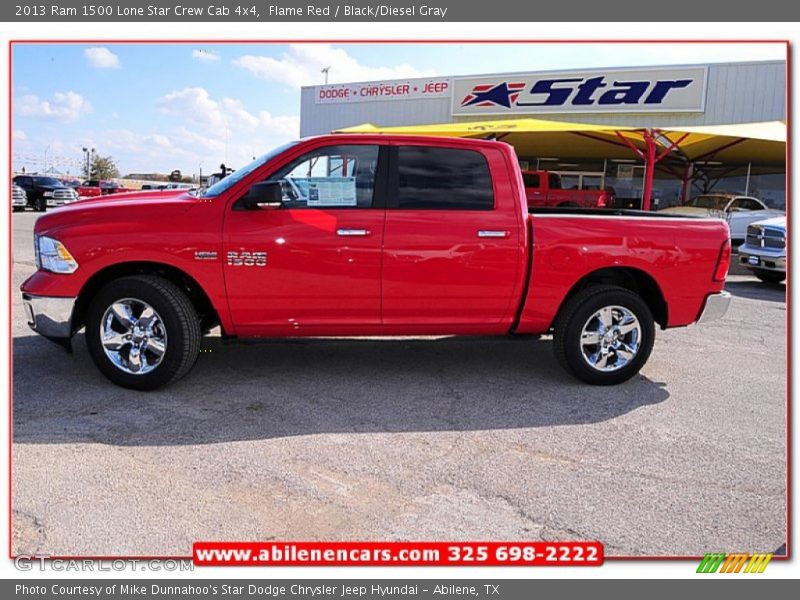 Flame Red / Black/Diesel Gray 2013 Ram 1500 Lone Star Crew Cab 4x4