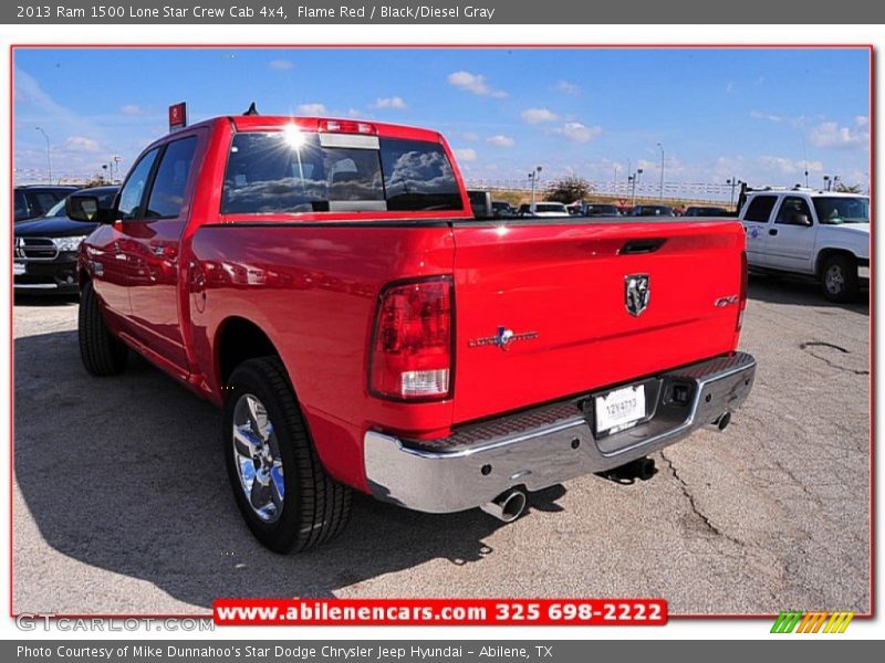 Flame Red / Black/Diesel Gray 2013 Ram 1500 Lone Star Crew Cab 4x4