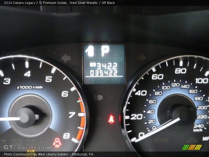 Steel Silver Metallic / Off Black 2010 Subaru Legacy 2.5i Premium Sedan