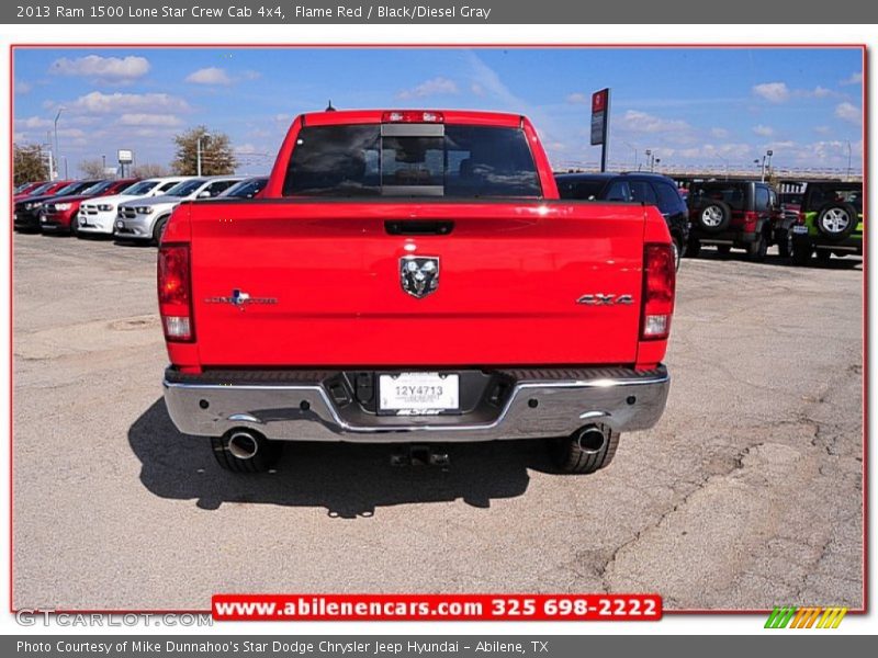 Flame Red / Black/Diesel Gray 2013 Ram 1500 Lone Star Crew Cab 4x4