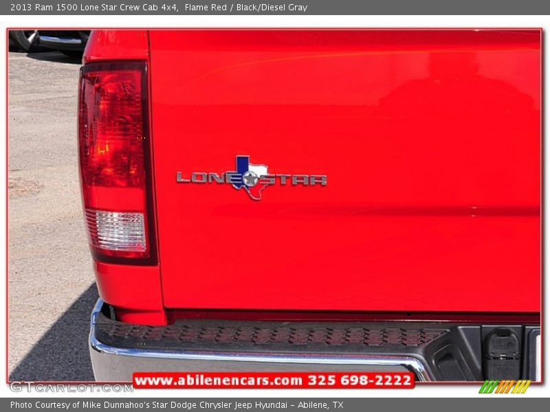 Flame Red / Black/Diesel Gray 2013 Ram 1500 Lone Star Crew Cab 4x4