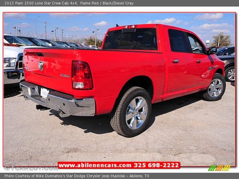 Flame Red / Black/Diesel Gray 2013 Ram 1500 Lone Star Crew Cab 4x4