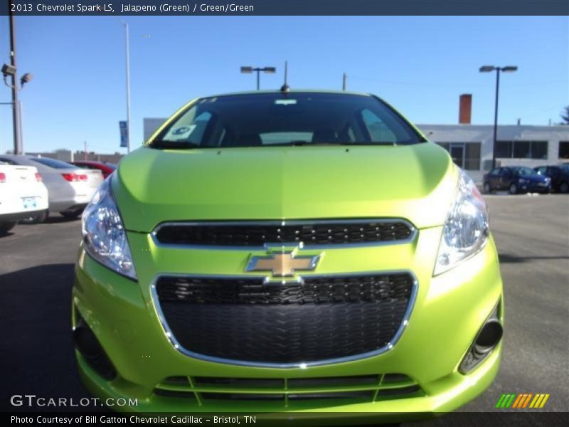 Jalapeno (Green) / Green/Green 2013 Chevrolet Spark LS