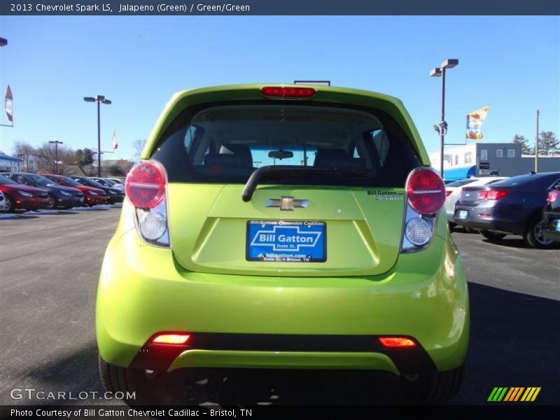 Jalapeno (Green) / Green/Green 2013 Chevrolet Spark LS