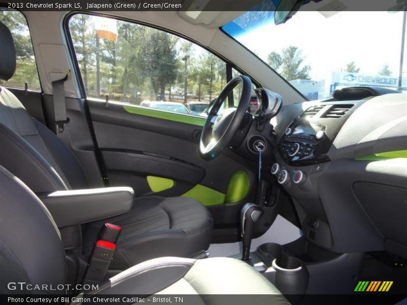 Jalapeno (Green) / Green/Green 2013 Chevrolet Spark LS