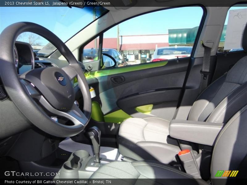 Jalapeno (Green) / Green/Green 2013 Chevrolet Spark LS