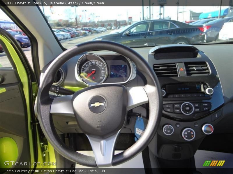 Jalapeno (Green) / Green/Green 2013 Chevrolet Spark LS