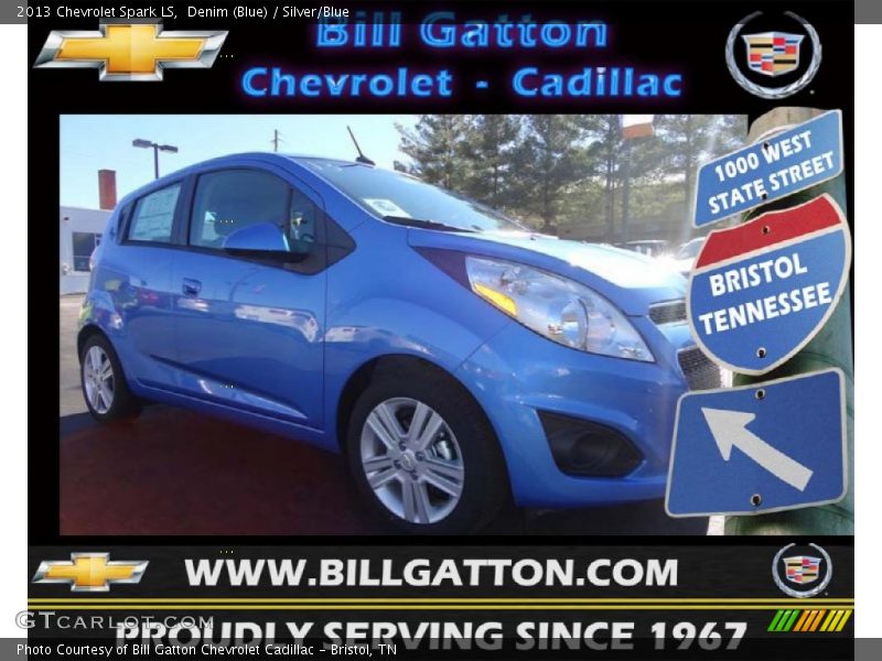 Denim (Blue) / Silver/Blue 2013 Chevrolet Spark LS