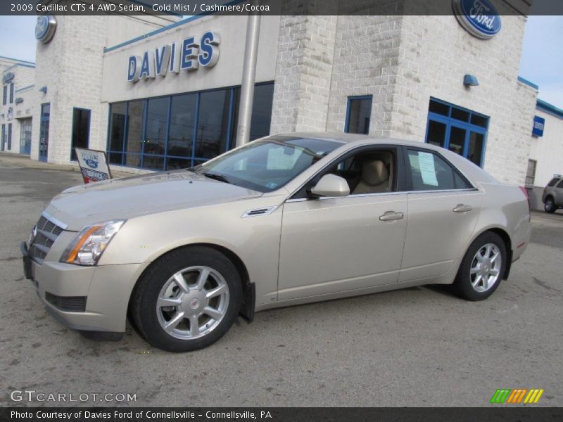 Gold Mist / Cashmere/Cocoa 2009 Cadillac CTS 4 AWD Sedan