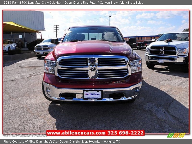 Deep Cherry Red Pearl / Canyon Brown/Light Frost Beige 2013 Ram 1500 Lone Star Crew Cab 4x4