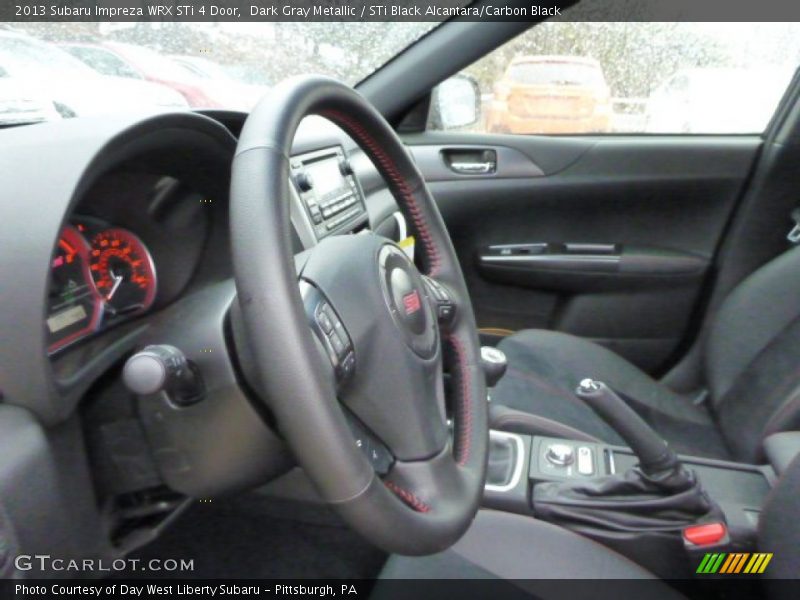 Dark Gray Metallic / STi Black Alcantara/Carbon Black 2013 Subaru Impreza WRX STi 4 Door