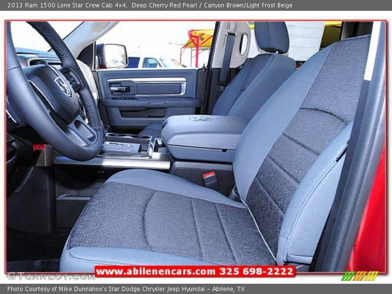Deep Cherry Red Pearl / Canyon Brown/Light Frost Beige 2013 Ram 1500 Lone Star Crew Cab 4x4