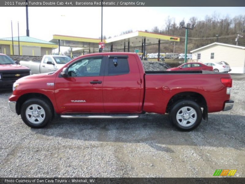 Barcelona Red Metallic / Graphite Gray 2011 Toyota Tundra Double Cab 4x4