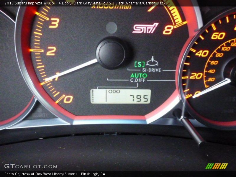 Dark Gray Metallic / STi Black Alcantara/Carbon Black 2013 Subaru Impreza WRX STi 4 Door