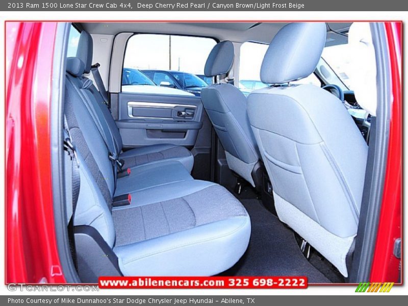 Deep Cherry Red Pearl / Canyon Brown/Light Frost Beige 2013 Ram 1500 Lone Star Crew Cab 4x4