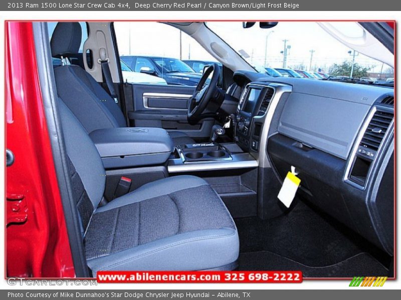 Deep Cherry Red Pearl / Canyon Brown/Light Frost Beige 2013 Ram 1500 Lone Star Crew Cab 4x4