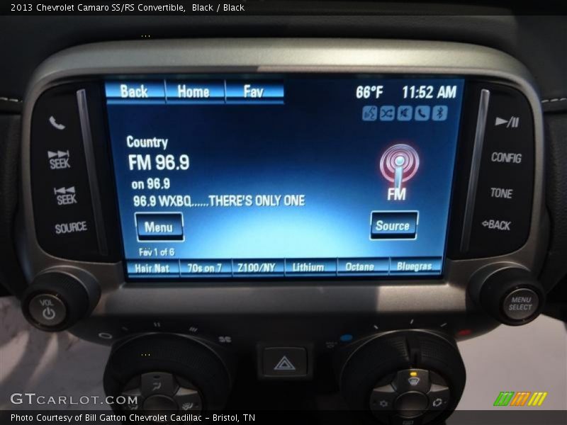 Controls of 2013 Camaro SS/RS Convertible
