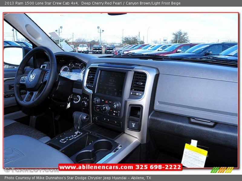 Deep Cherry Red Pearl / Canyon Brown/Light Frost Beige 2013 Ram 1500 Lone Star Crew Cab 4x4