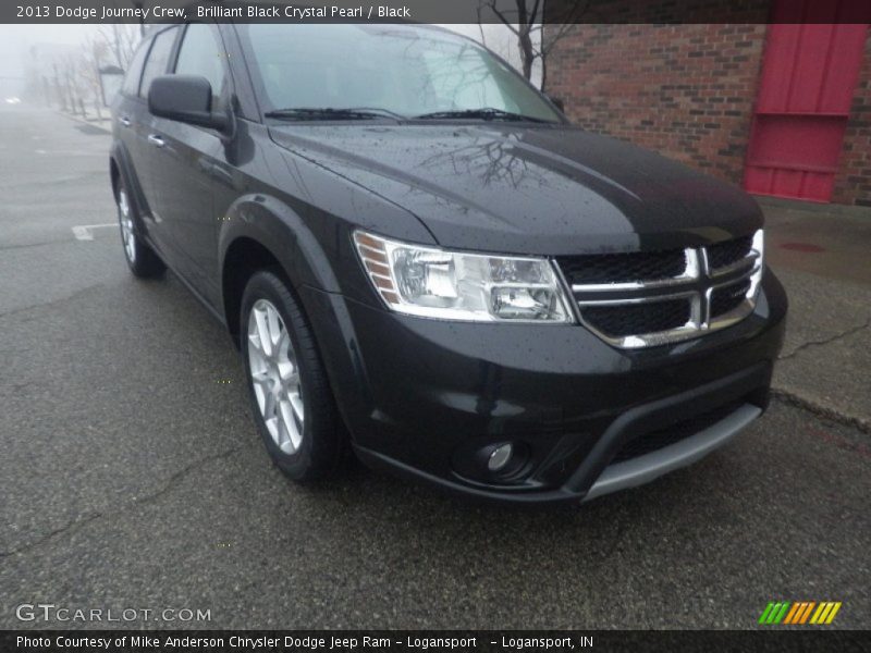 Brilliant Black Crystal Pearl / Black 2013 Dodge Journey Crew