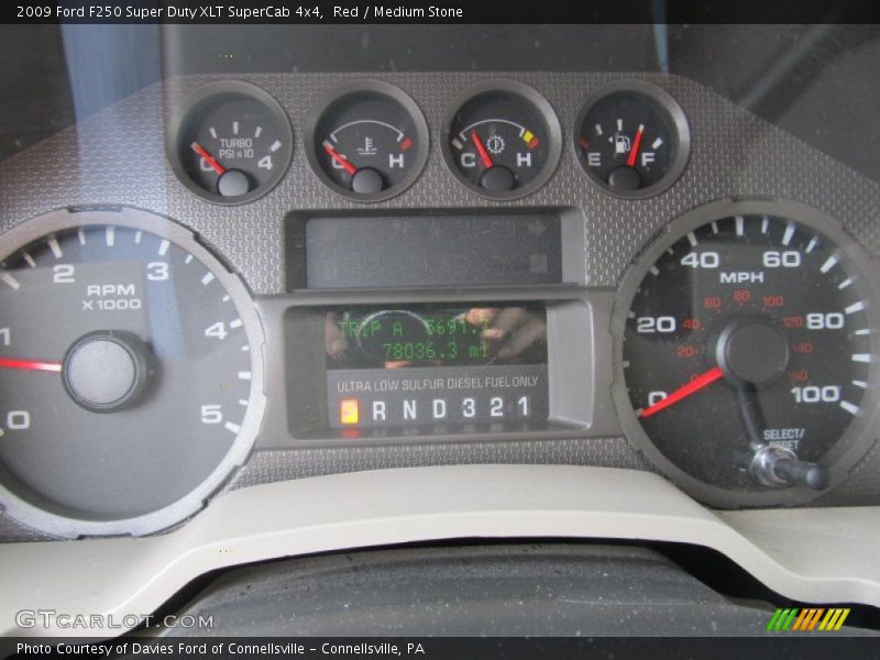  2009 F250 Super Duty XLT SuperCab 4x4 XLT SuperCab 4x4 Gauges