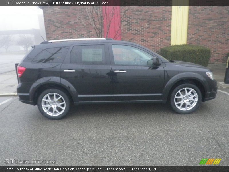 Brilliant Black Crystal Pearl / Black 2013 Dodge Journey Crew