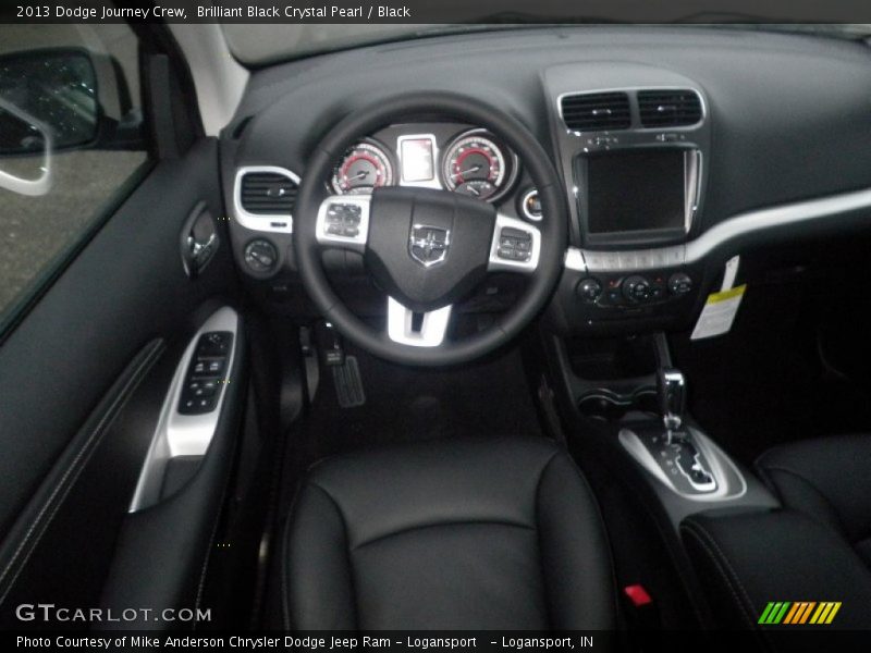 Brilliant Black Crystal Pearl / Black 2013 Dodge Journey Crew