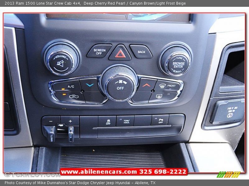 Deep Cherry Red Pearl / Canyon Brown/Light Frost Beige 2013 Ram 1500 Lone Star Crew Cab 4x4