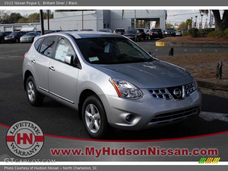 Brilliant Silver / Black 2013 Nissan Rogue S