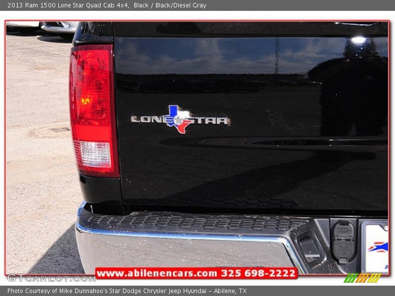 Black / Black/Diesel Gray 2013 Ram 1500 Lone Star Quad Cab 4x4