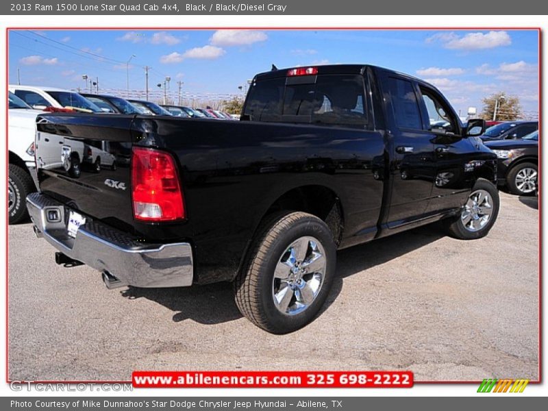 Black / Black/Diesel Gray 2013 Ram 1500 Lone Star Quad Cab 4x4