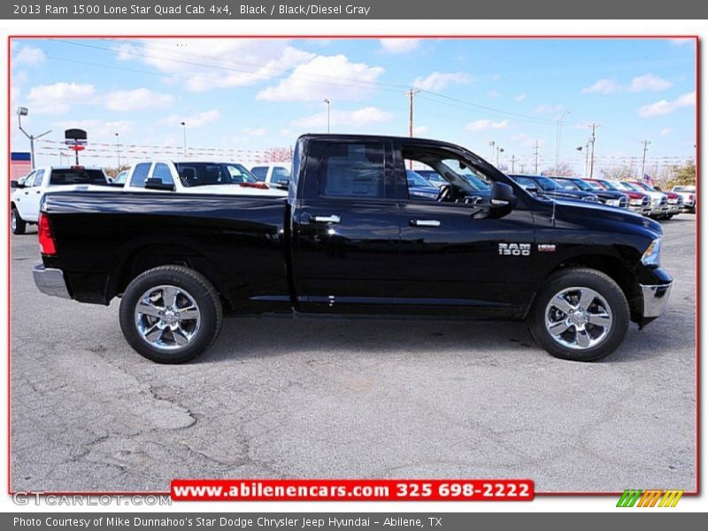 Black / Black/Diesel Gray 2013 Ram 1500 Lone Star Quad Cab 4x4