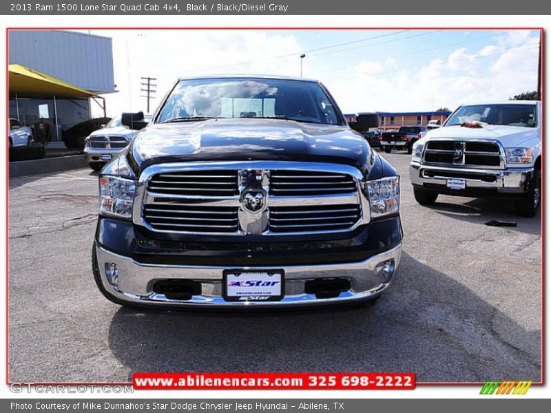 Black / Black/Diesel Gray 2013 Ram 1500 Lone Star Quad Cab 4x4