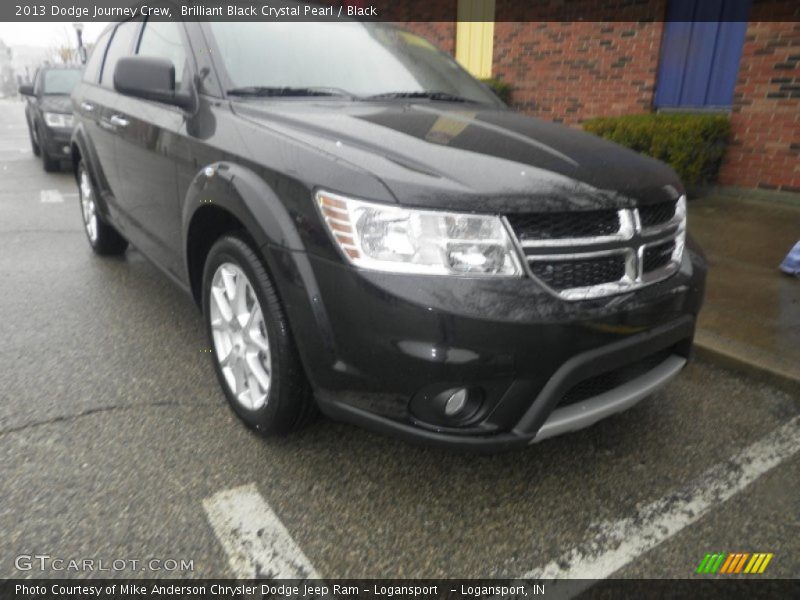 Brilliant Black Crystal Pearl / Black 2013 Dodge Journey Crew