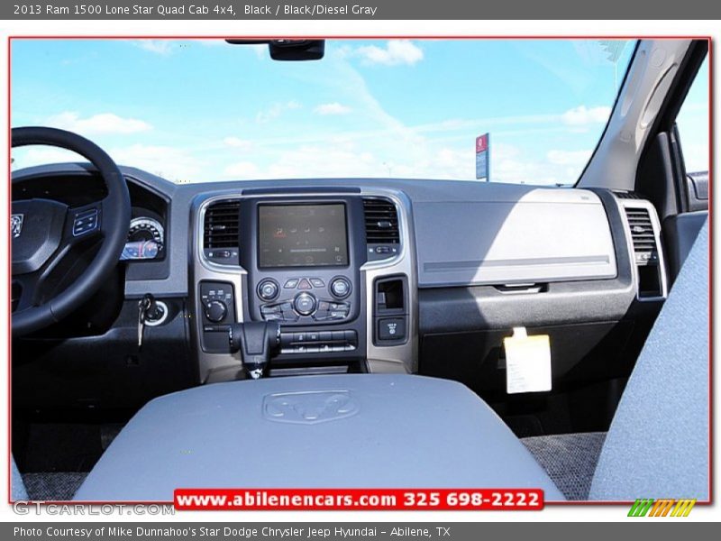 Black / Black/Diesel Gray 2013 Ram 1500 Lone Star Quad Cab 4x4