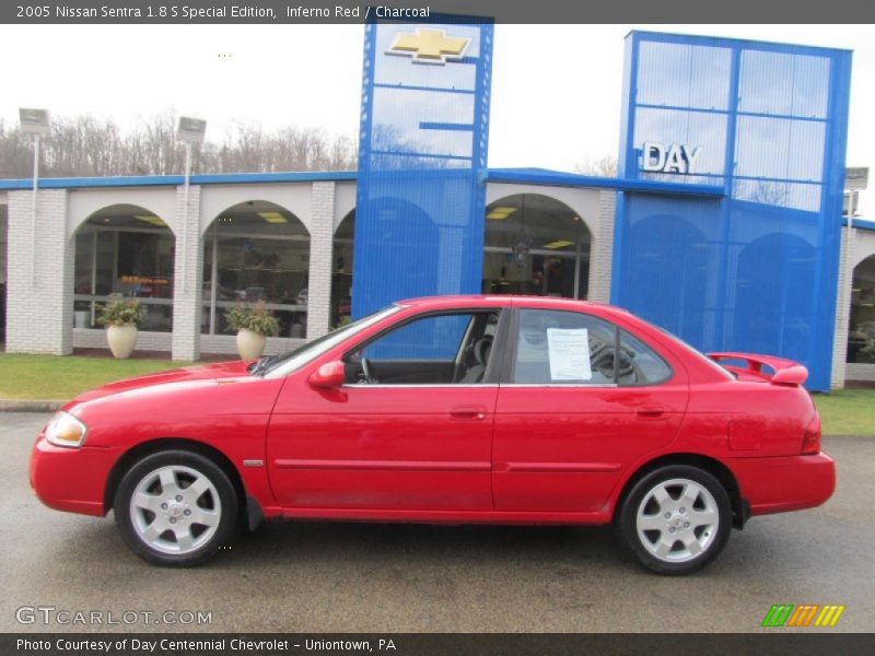 Inferno Red / Charcoal 2005 Nissan Sentra 1.8 S Special Edition