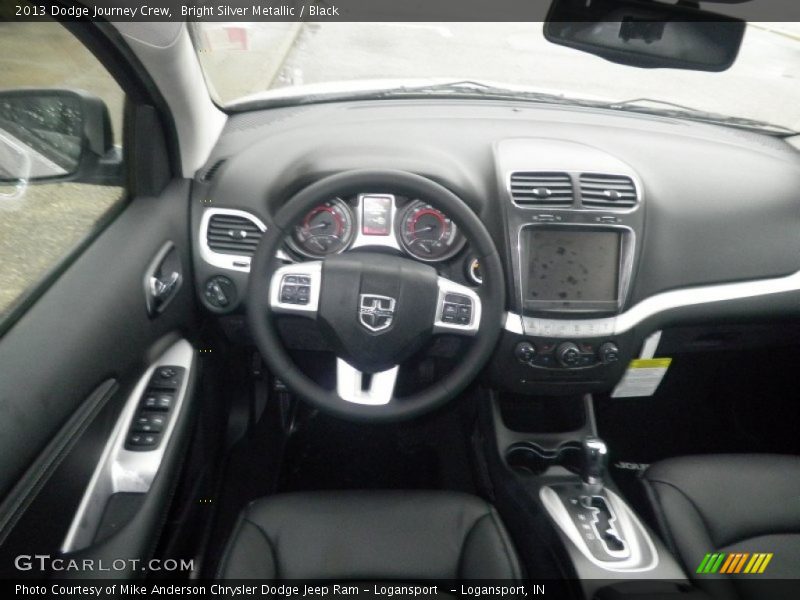 Bright Silver Metallic / Black 2013 Dodge Journey Crew