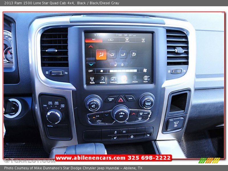 Black / Black/Diesel Gray 2013 Ram 1500 Lone Star Quad Cab 4x4