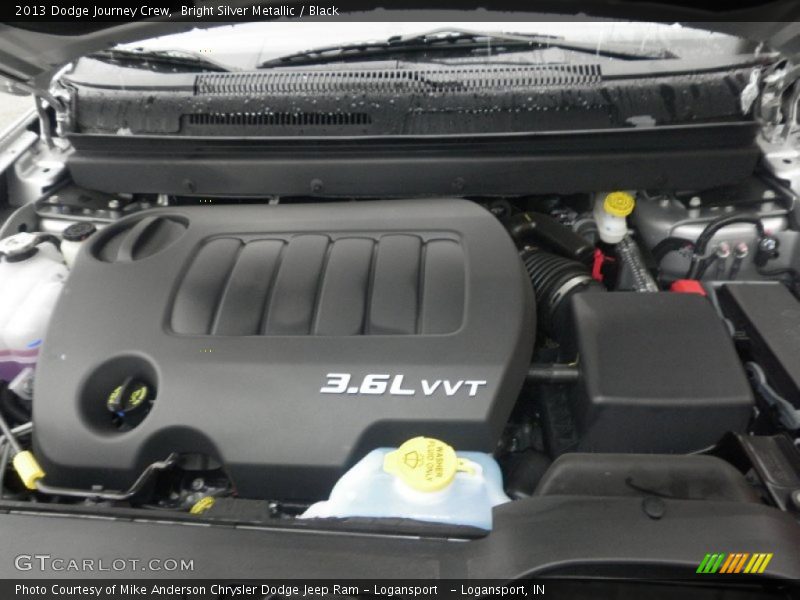 Bright Silver Metallic / Black 2013 Dodge Journey Crew