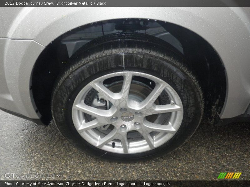 Bright Silver Metallic / Black 2013 Dodge Journey Crew