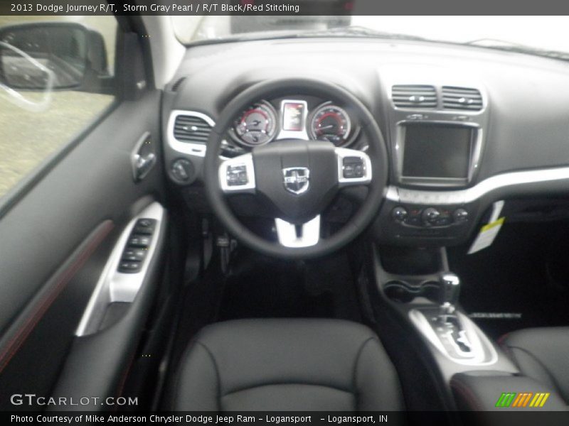 Storm Gray Pearl / R/T Black/Red Stitching 2013 Dodge Journey R/T